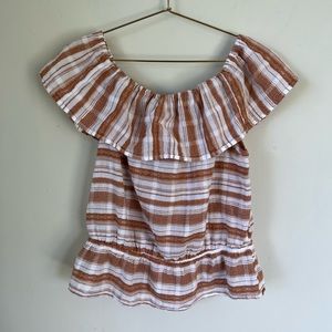 WRANGLER retro off the shoulder blouse L